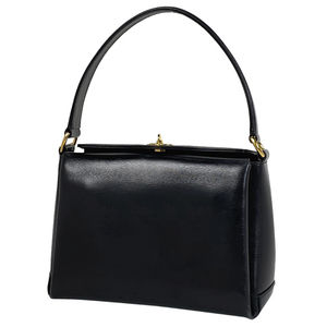 Gucci Logo Handbag Old Gucci Leather Black